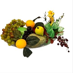 Hand Crafted multicolor centerpiece faux fruit artificial floral decor handmade